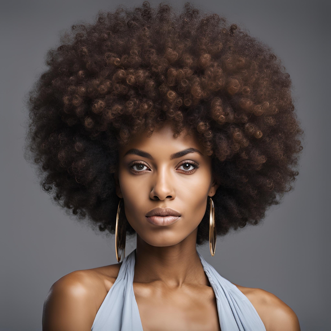 coupe de cheveux femme noire afro puff