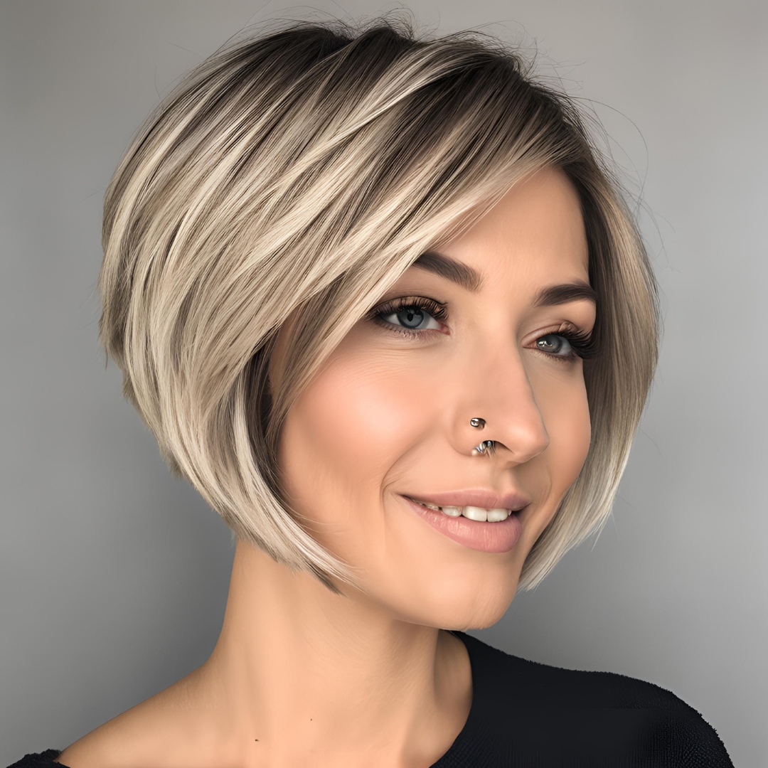 coupe de cheveux femme courte bob asymétrique