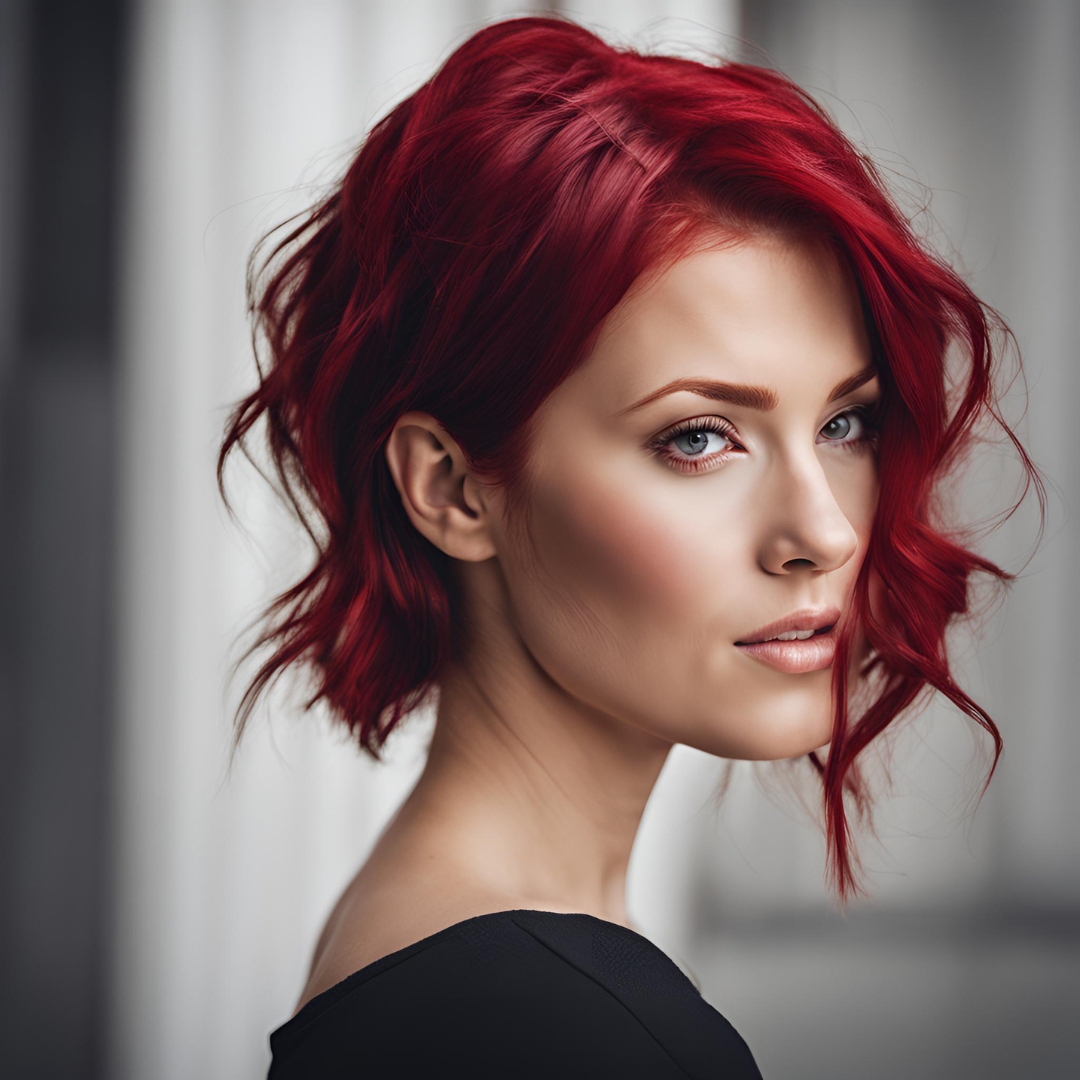 femme coloration cheveux Rouge Rubis Intense