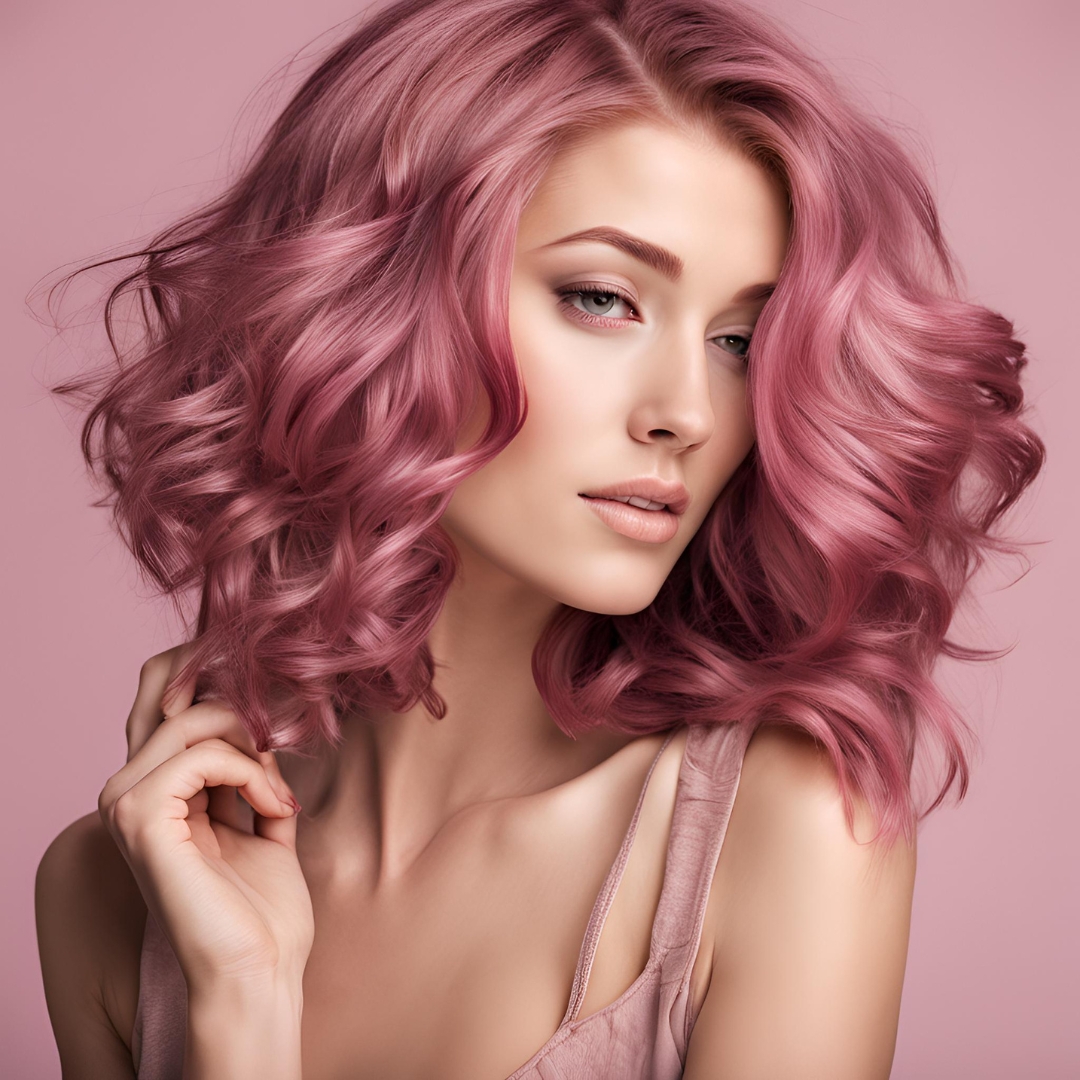 femme coloration cheveux Rosé chocolat