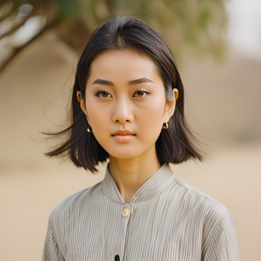 coiffure femme au visage en forme de coeur 1