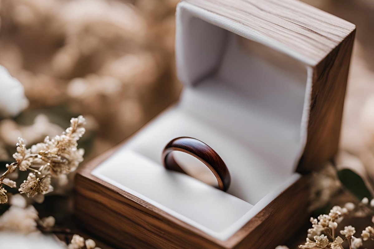 bague en bois bijou mariage